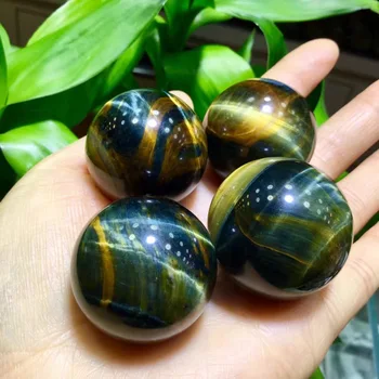 

Natural Yellow and Blue Tiger Eye Crystal Player's Handle Geomantic Ware