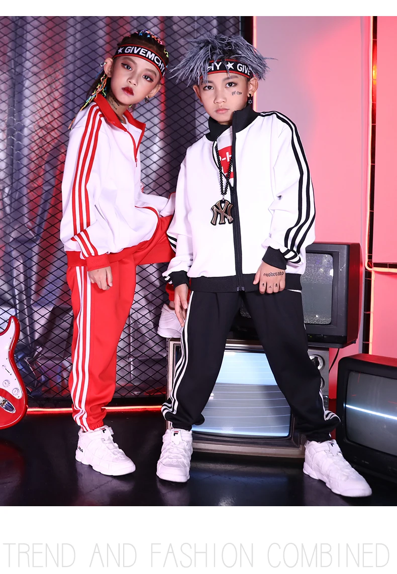 Children'S Autumn Suit School Uniform Boys Sports Girls Korean Version Street Dancing Wear Hip-Hop Kids Perform Costume BL2694