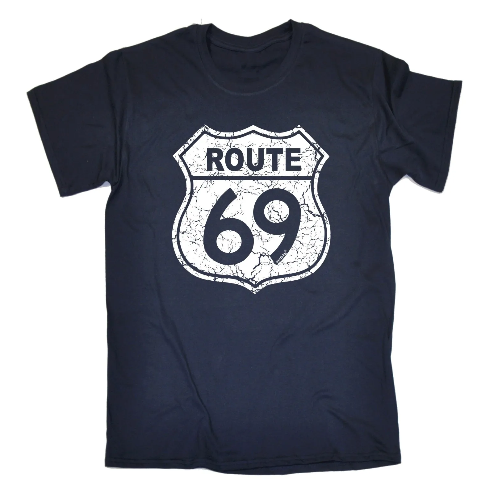 ROUTE 69 футболка грубая шутка шоссе США 66 США дорожный подарок 123t забавный подарок на день рождения модные футболки Летние Прямые хлопковые
