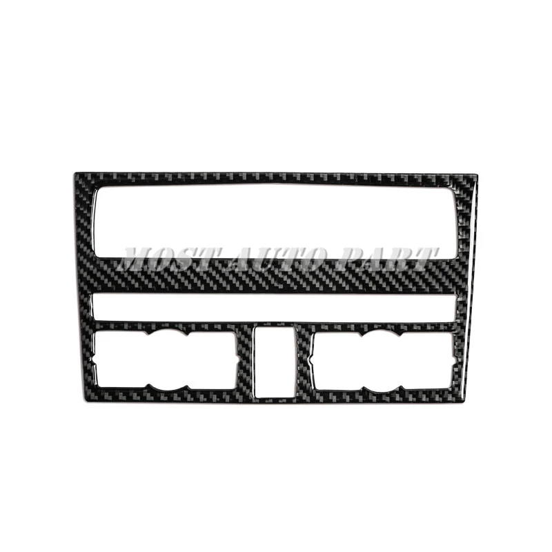 Carbon Fiber Углеродное волокно центральной консоли CD и AC декоративный кожух 1 шт. для Audi Q7 2008 - Название цвета: Carbon Fiber