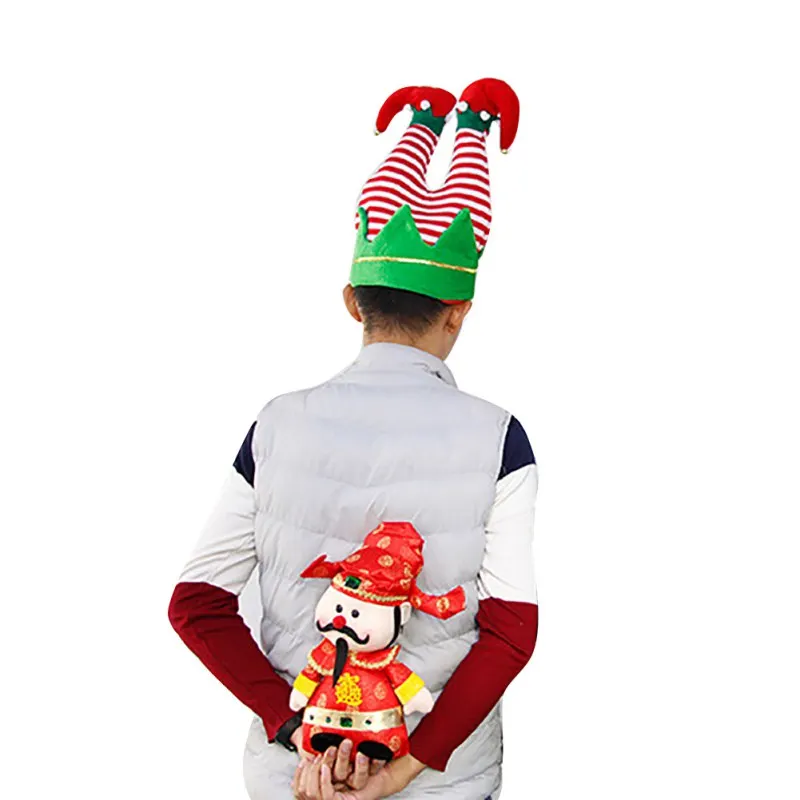 Рождественская забавная креативная Новинка красные штаны шапка с ногами Санта