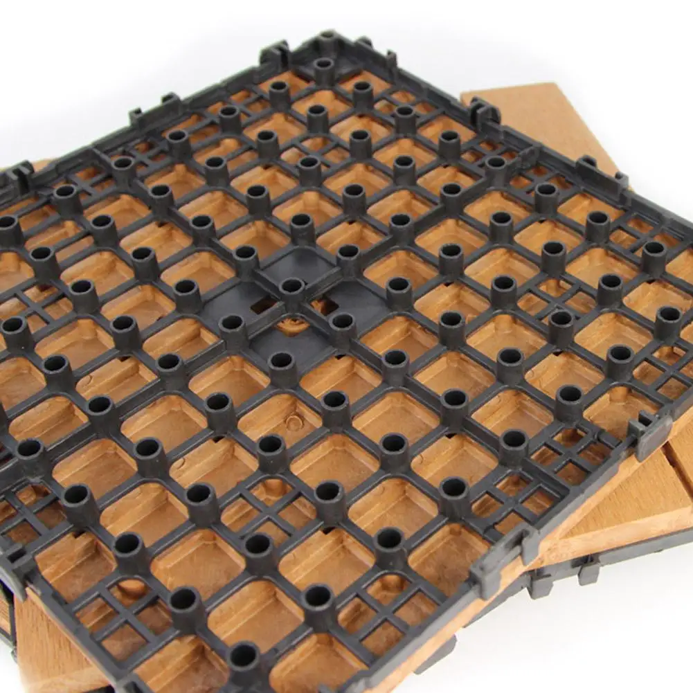 30*30cm Garden Floor Patio Tiles Wood And Plastic Corner Edging Trim Tiles Non-Slip Balcony Yard Garden Floor Tiles Garden Decor