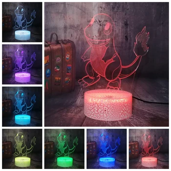 

Pokemon Go Game Small Charmander 7 Colors Lamp Visual Led Night Lights For Kids Touch Usb Table Lampara Baby Sleeping Nightlight