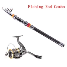 Рыболовная удочка из высокоуглеродного волокна, металлическая катушка Comobo, набор, 1,8 м-3,6 м, телескопическая морская рыболовная удочка, спиннинг, 8BB 5,5: 1, набор рыболовных колес