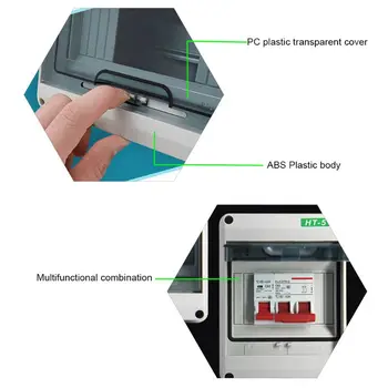 

5/8/12/15/18/24Ways Electrical Distribution Box Waterproof Junction Wire Box B0KC