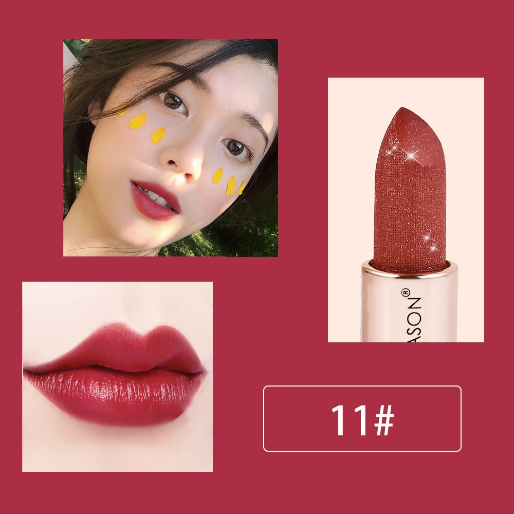 11 Teayason бархатные матовые губные помады карандаш водостойкие стойкие бобы красный телесный макияж студенческие шелковые чулки блеск Губная помада AM108 - Цвет: 11
