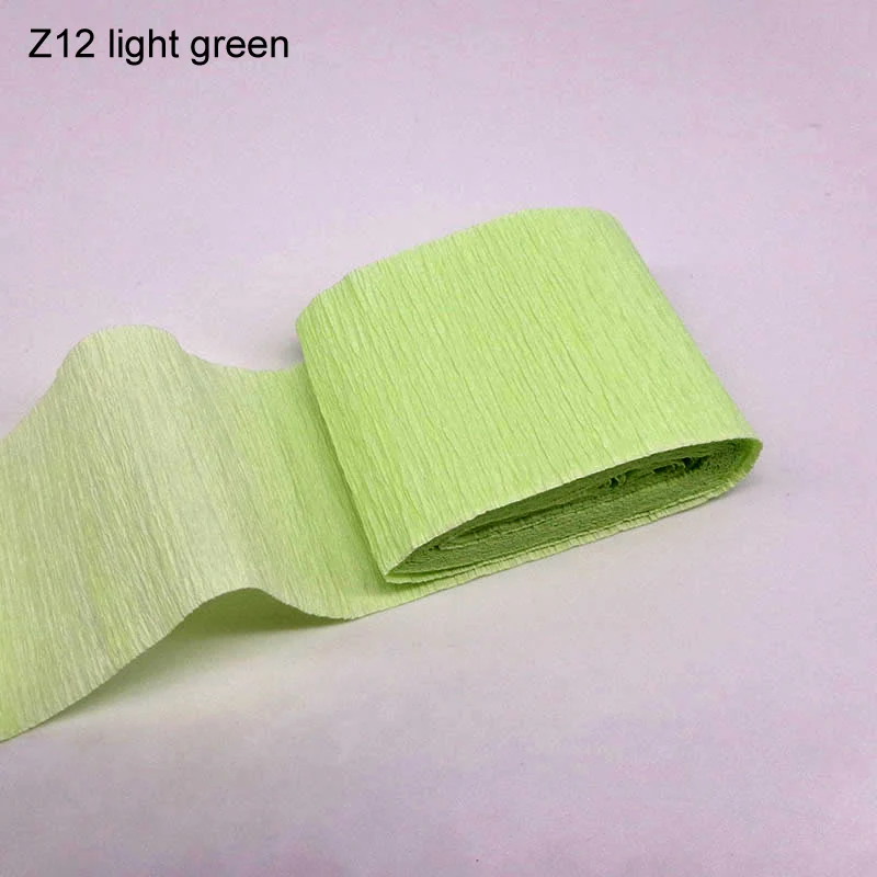 Z12 light green Декорации 5 см x 250 см баннеры конфетти растяжки DIY Бумажная гирлянда крепированная бумага Свадьба День Рождения Вечеринка фотографии фоны - Цвет: Z12 light green