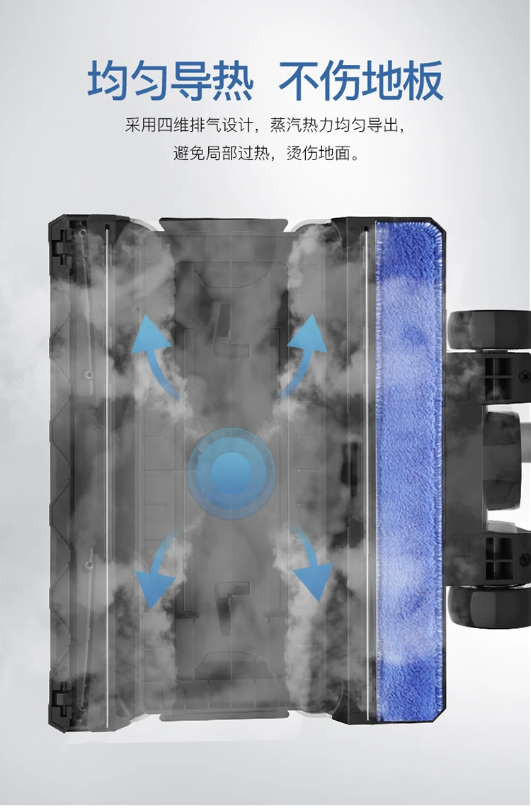 2 in 1 Household Vacuum Cleaner High-temperature Steam Sterilization Mop Dry-wet Integrated Hand-held Vacuum Cleaner HX27