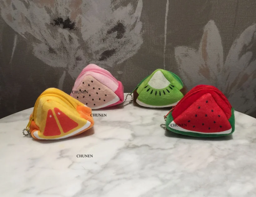 Мульти-дизайн, сладкие фрукты плюшевый Кошелек Игрушки-9-10 см плюшевый игрушечный кошелек