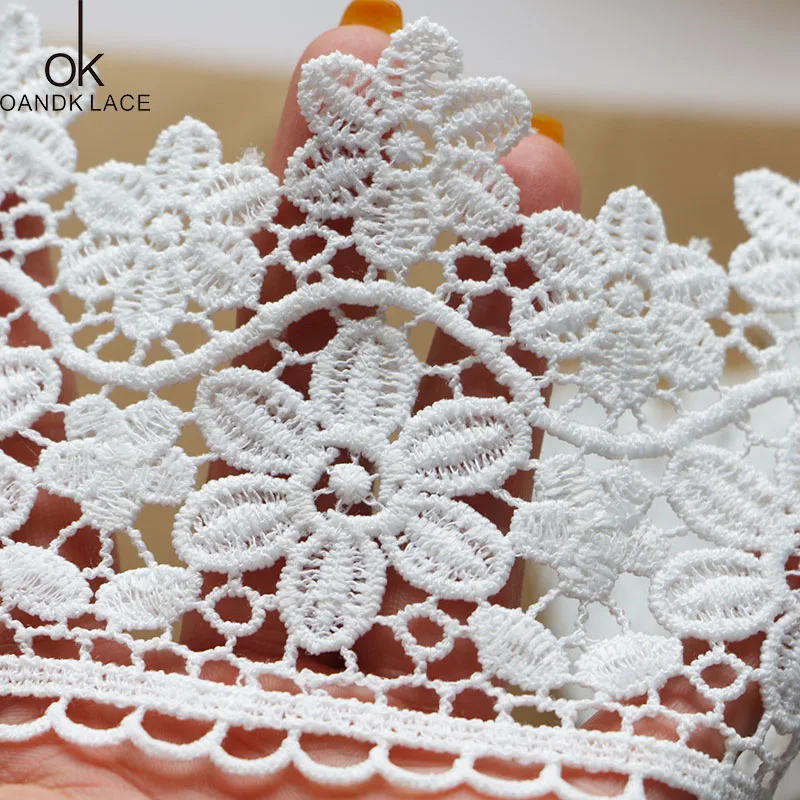 1 ярд 9,5 см одежда декоративная отделка хлопок вышивка шитьё DIY процесс белая отделка Чистый хлопок отделка