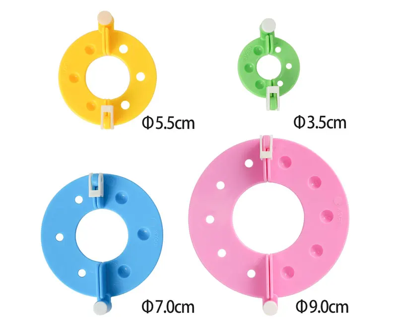 1 Set 8 Pcs Round Pompon Handcraft Knitting Tools 4 Sizes Pompom Marker Ball DIY Weave For Handmade Sewing Tools Random Color