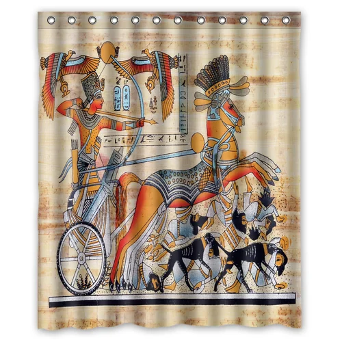 Egypt King War Bath Waterproof Bathroom Shower Curtain