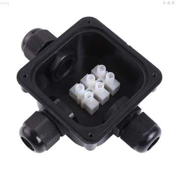 

10 PCS New Style 3-Way Junction Box IP 68 Waterproof Connectors for Outdoor Lighting External Junction Box Cable and Wire