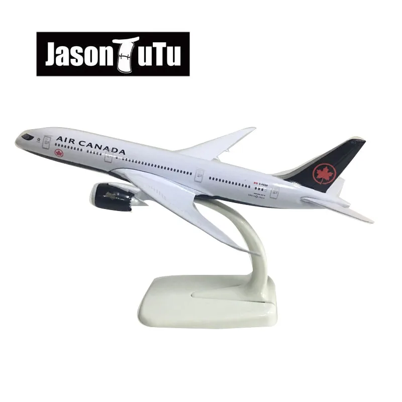 JASON TUTU 20cm Canada Boeing 787 Airplane Model Plane Model Aircraft Diecast Metal 1/300 Scale Planes Factory Drop shipping