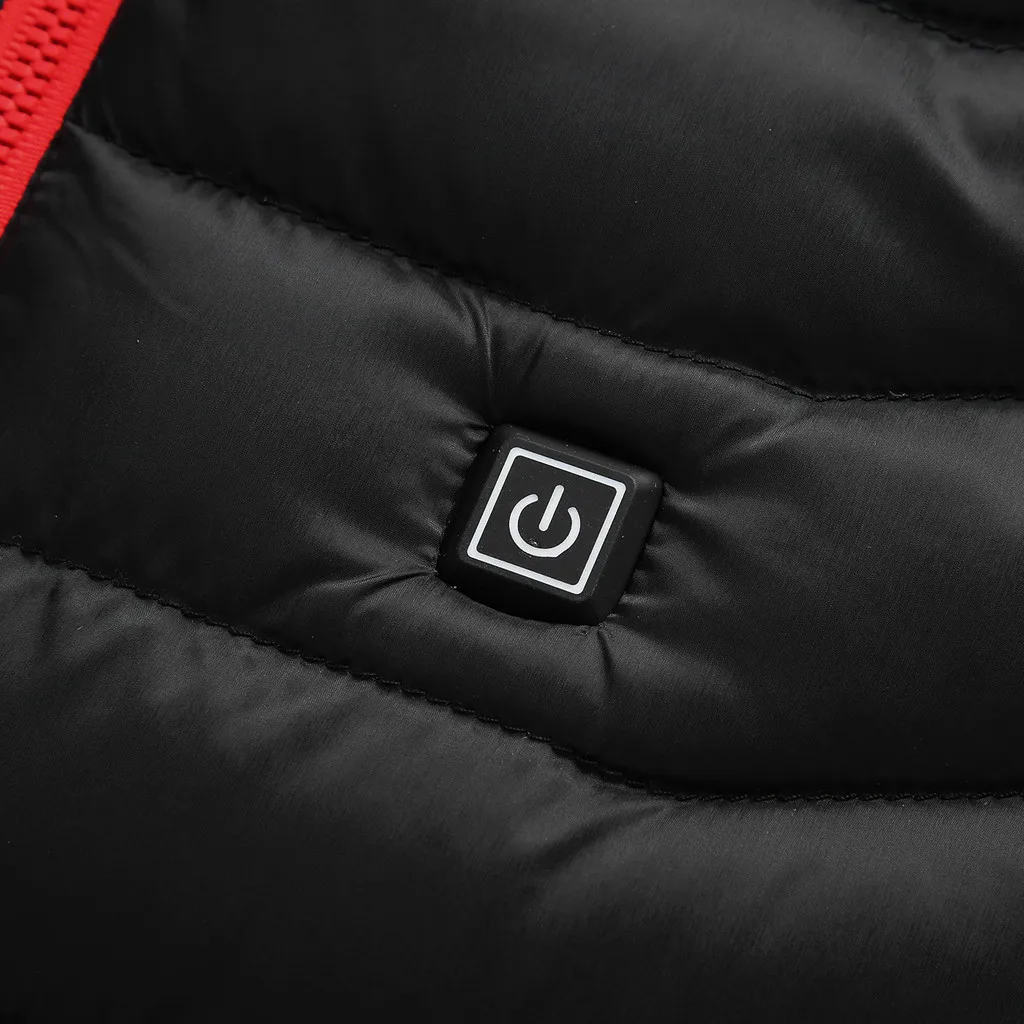 Зимняя женская умная USB Брюшная спина теплая пуховая хлопковая куртка ветрозащитная Женская куртка veste femme