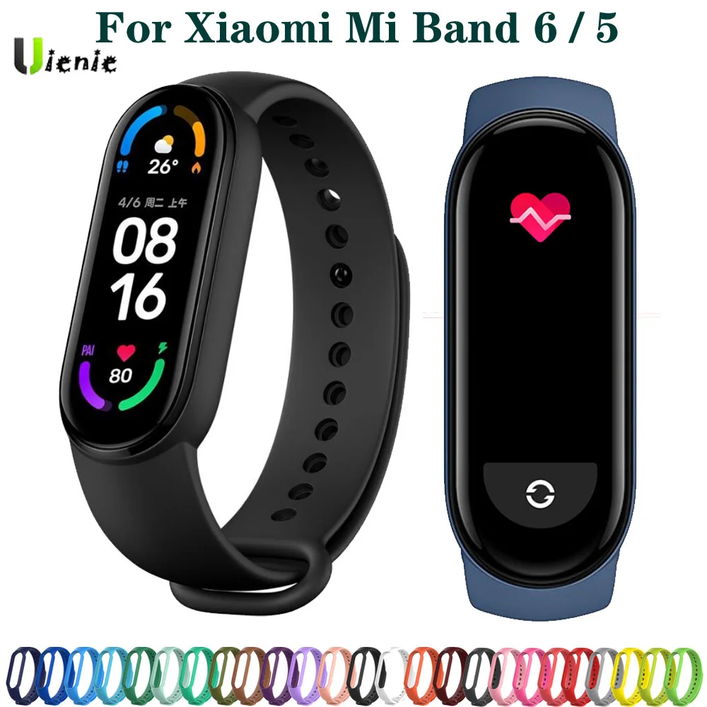 Силиконовый ремешок для Xiaomi Mi Band 6 5 браслет наручных часов mi band на |