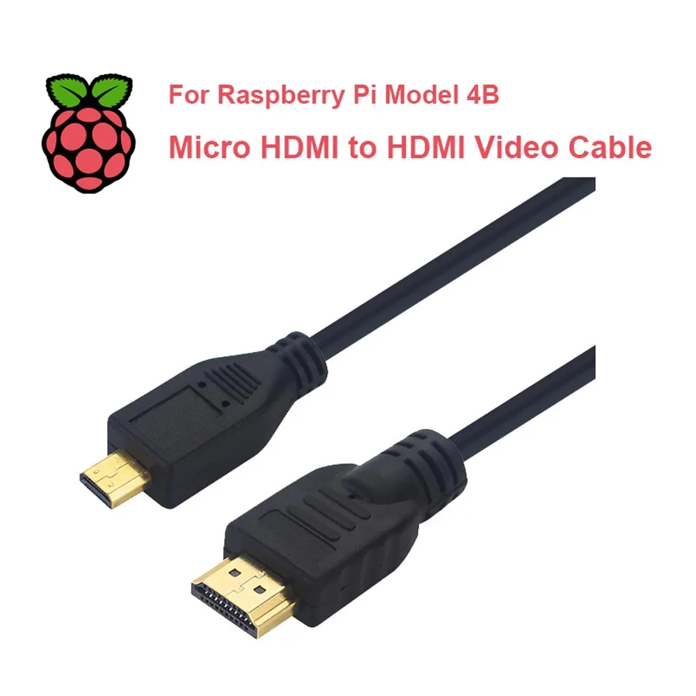 Raspberry Pi 4B Micro HDMI видеокабель с поддержкой 4K адаптер Шнур для планшета HDTV Android