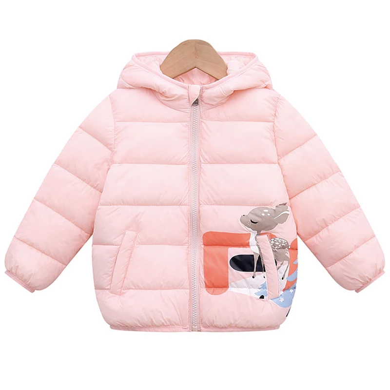Girls Down Jacket Coats Autumn Winter Kids Clothes 2021 New Light Sweet
