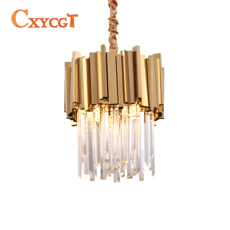 

Modern Single Lamp Pendant Chain LED Crystal Pendant Light For Kitchen Dining Room