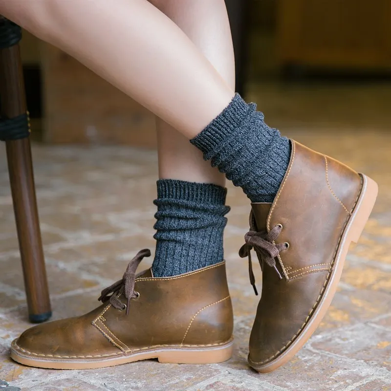 10 пар осенне-зимних толстых носков без пятки, носки для влюбленных мужчин и женщин, студенческие индивидуальные стопки в стиле ретро