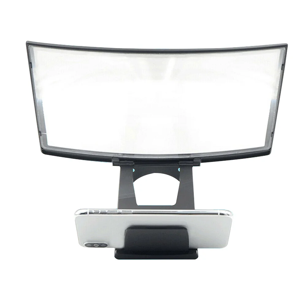  12 Inch Screen Magnifier Desktop Portable Curved Enlarged Universal Movie Stand Mobile Phone Video 