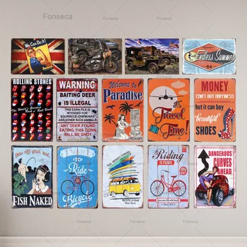 

Riding Is FUN Vintage Metal Tin Signs Cafe PUB Home Decor Wall Metal Plates Bar Craft Retro Bicycle Plaque Wholesale N100