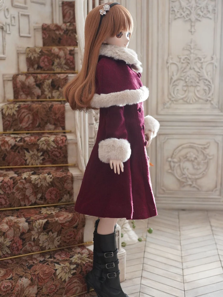 Coat Dress Skirt Party Outfits For 1/3 BJD SD Dolls Christmas Garment Sets 