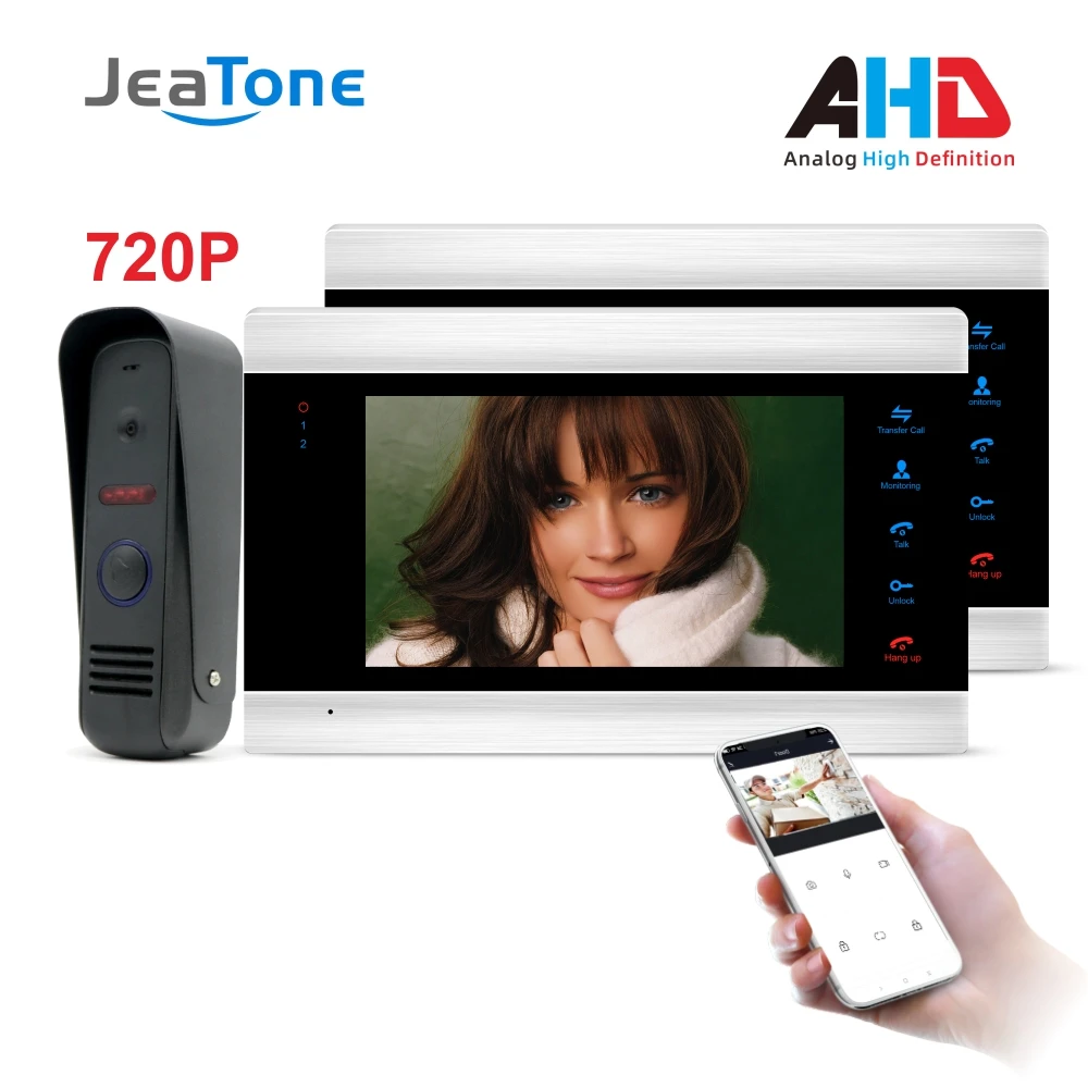 7'' WiFi Smart IP Wired Video Door Phone Intercom System 960P Indoor Monitor with 720P AHD Doorbell Camera Support Mobile Phone 7'' WiFi Smart IP Wired Video Door Phone Intercom System 960P Indoor Monitor with 720P AHD Doorbell Camera Support Mobile Phone