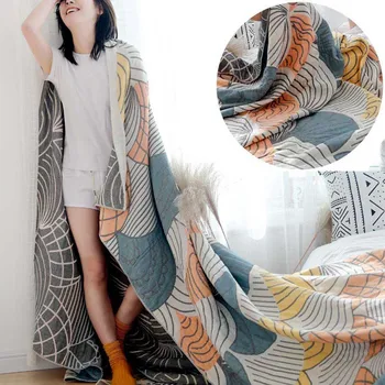 

WOSTAR Cotton Gauze Towel Muslin Blanket Soft Throw Plaid For Adults children Bed SofaPlaneTravel Luxury bedding