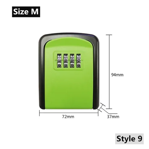 new wall-mounted key storage box 4 digit combination password security password lock keyless home safe stash