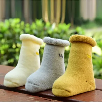 

3 Pairs children's socks носки детские puericulture calze antiscivolo Kids Boys Girls Baby Fashion Solid color Socks S H4