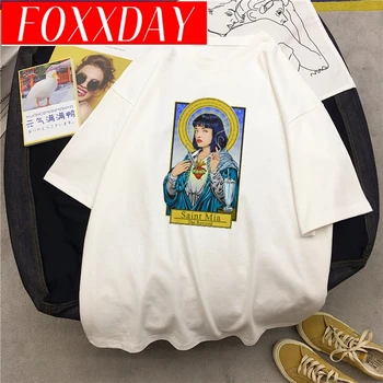 

Fiction Saint Mia Saint Jules Retro print Women t-shirt Ulzzang Fun Chic Catholicism clothing casual poleras Harajuku women Tops