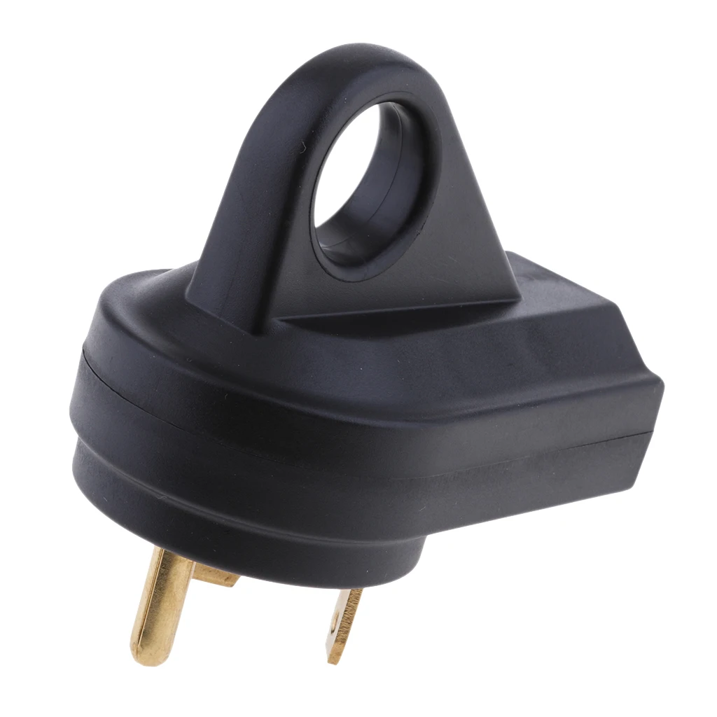 RV 30 Amp Electrical Cord Male Replacement Plug End with Handle BLACK