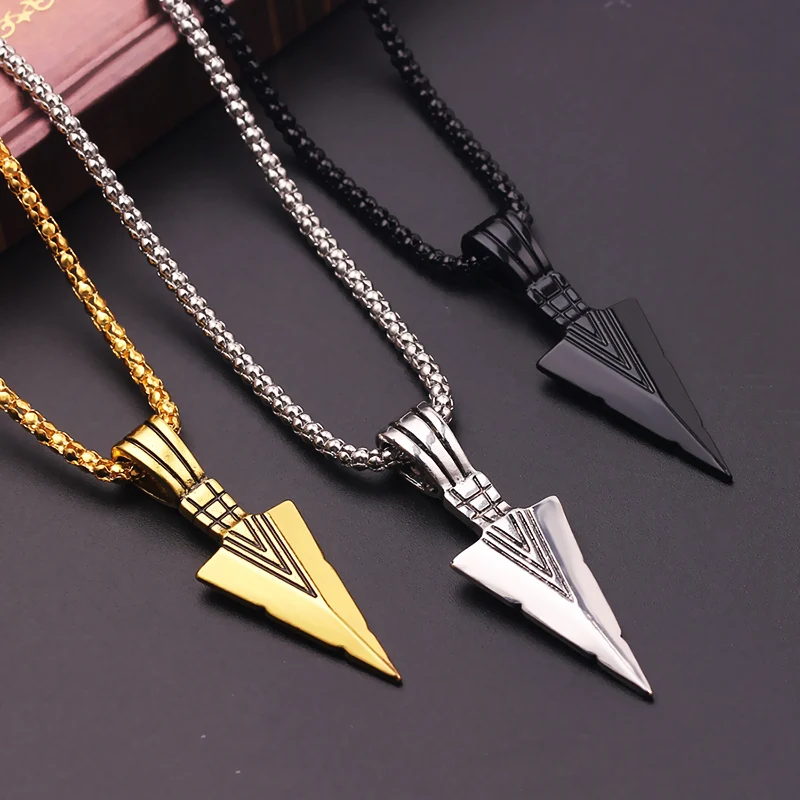 Collar con colgante de autodefensa para hombres y niños, punta de lanza fresca, cadena de cuello, emergencia, supervivencia, táctico, EDC, suministros de herramientas