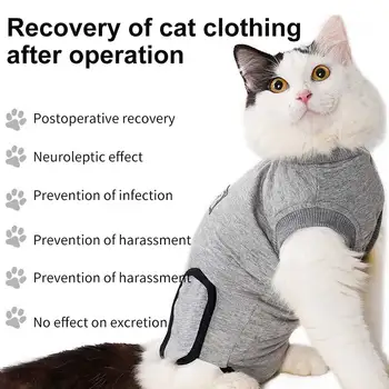 

For Cats Breathable Soft Surgery Health Care Abdominal Wounds Ablactation Rehabilitation Skin Diseases Weaning Pet Recovery Suit