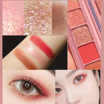 

9 Colors eyeshadow palette Matte Glitter Shimmer eye shadow Waterproof Long-lasting MakeUp set