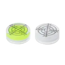 Niveau à bulle rond 32x12mm, 2 pièces, blanc vert Bullseye niveau à bulle outil de mesure 63hf