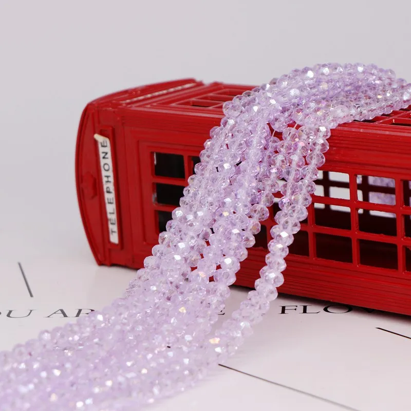 Стеклянные бусины модные ювелирные изделия россыпью граненые плоские 1/2/3/4/6/8/10 мм