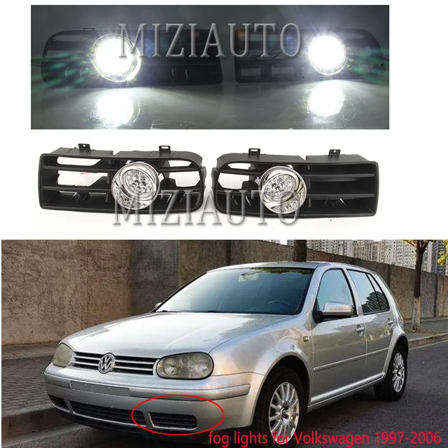 LED Fog Light For VW Golf 4 MK4 1997 1998 1999-2006 2pcs FogIight With  Racing Grills Halogen Lamp Headlights Auto Accessories - AliExpress