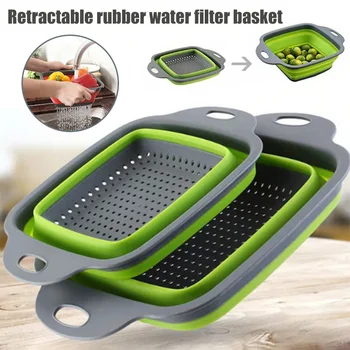 

Water Filter Basket Rubber Retractable Container for Home Kitchen 899