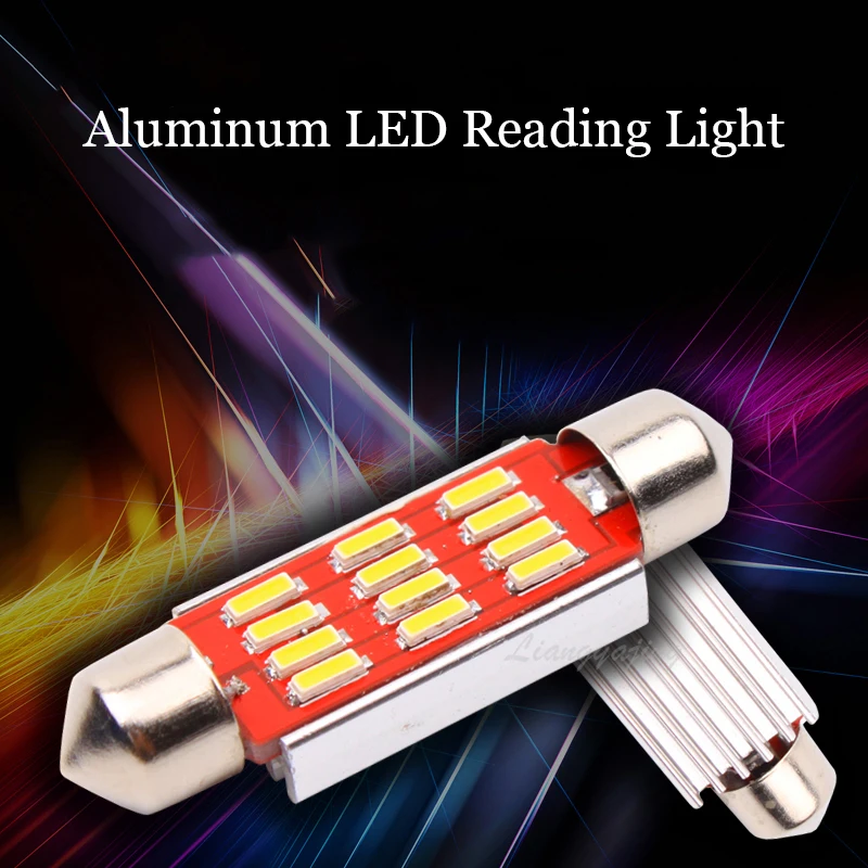 6 шт. гирлянда 31 мм 36 39 41 CANBUS NO Error 12SMD C5W C10W светодиодный купольный светильник для