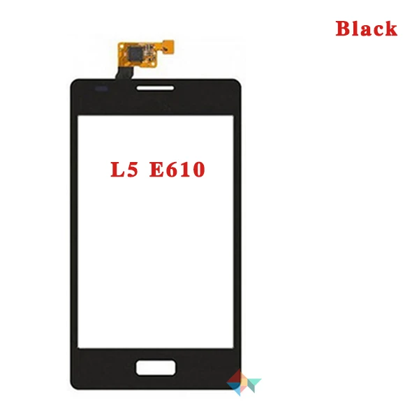 Высокое качество 4," для LG Optimus L5 E610 E612 и Dual E615 сенсорный экран дигитайзер Переднее стекло объектив сенсорная панель - Цвет: E610 balck No Tool