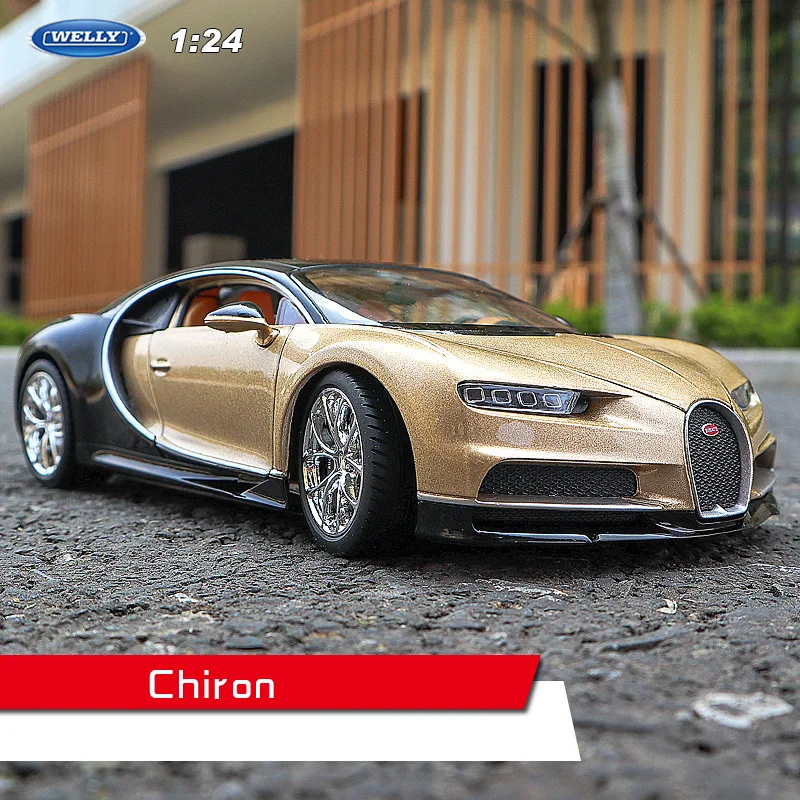 Welly 1:24 Bugatti chiron автомобиль сплав модель автомобиля моделирование автомобиля украшение коллекция подарок игрушка Литье модель игрушка для мальчиков - Цвет: Bugatti chiron