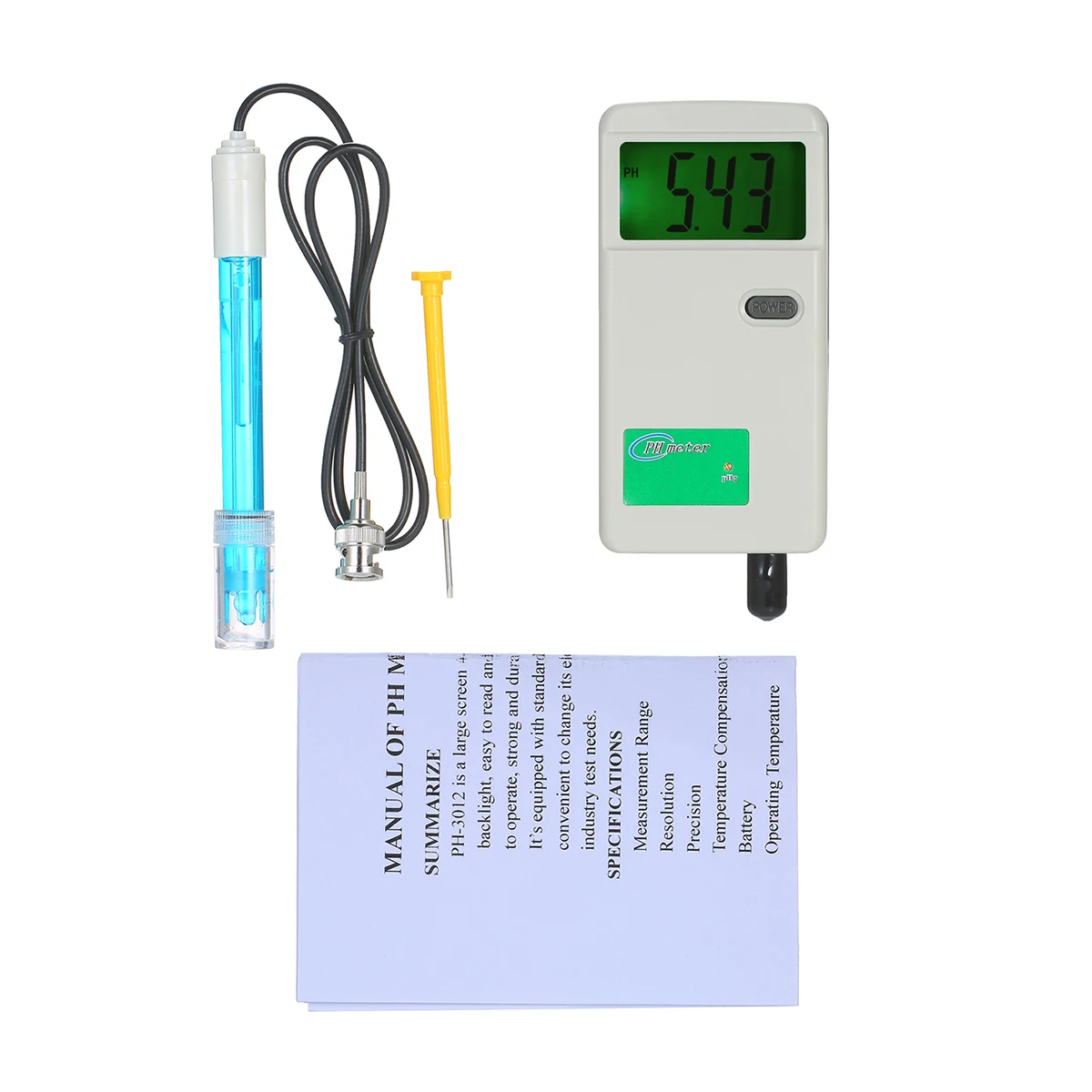electronic tape measure PH-3012B pH Meter High Precision Portable pH Tester Backlight Display Water Quality Tester for Laboratory Drinking Water wind speed instrument
