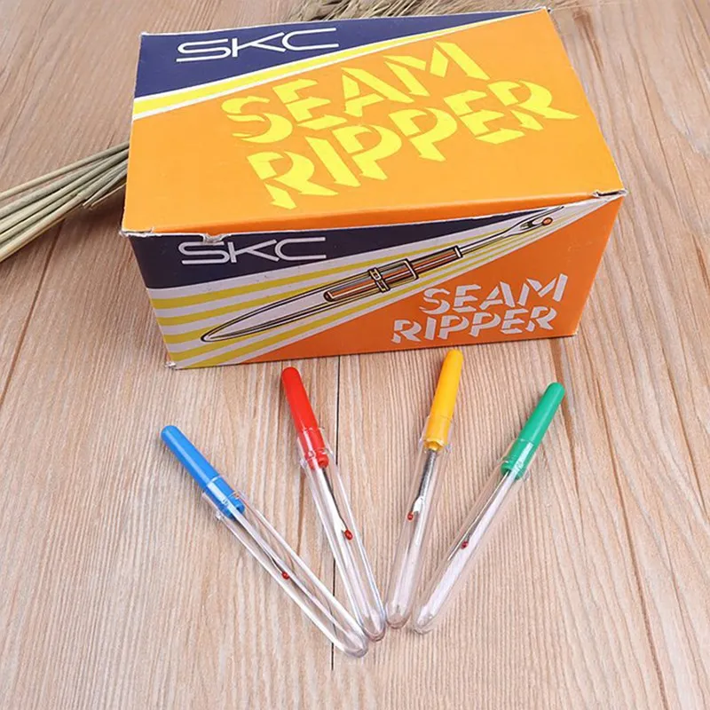 

10pcs Cross Stitch Sewing Tools Plastic Handle Strip Cutter Hand Craft Thread Cutter Seam Ripper Stitch Unpicker A013