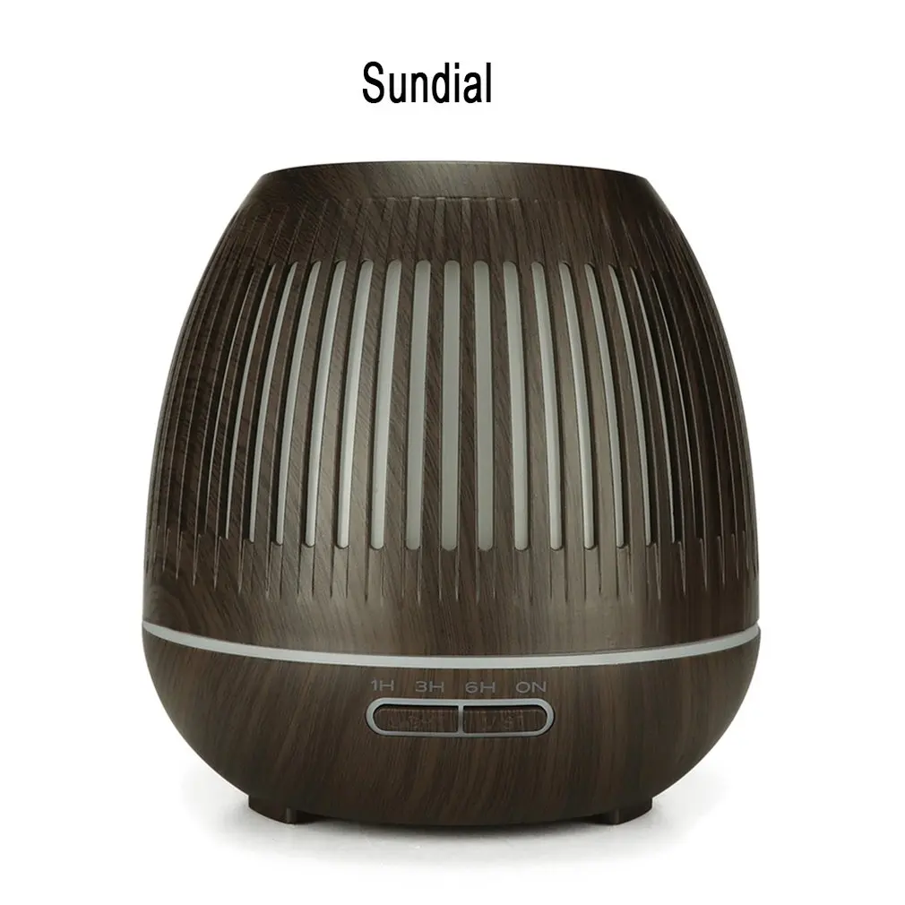 

Wood Grain Humidifier Hollow Aromatherapy Machine 7 Color LED Lights Waterless Automatic Shutdown Humidifier