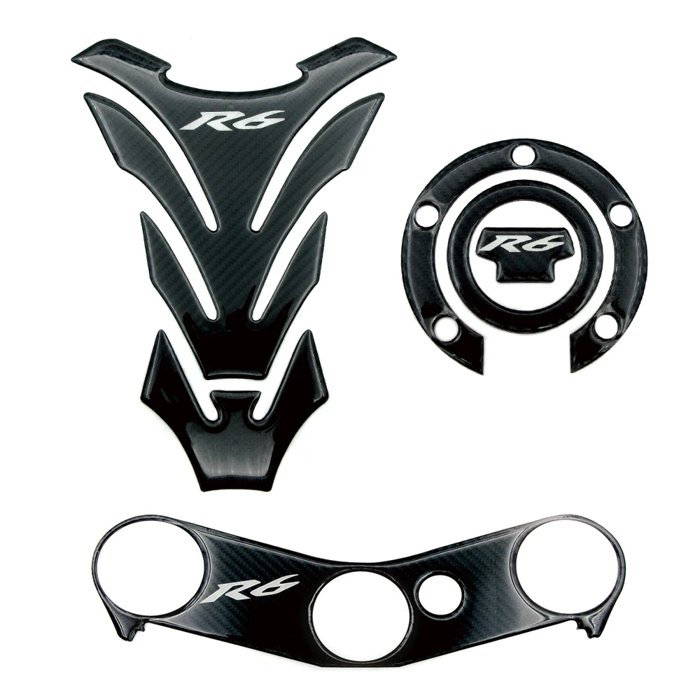 Мотоциклетная 3D наклейка из углеродного волокна для Yamaha R6 YZFR6 YZF600 2006-2016 коврик