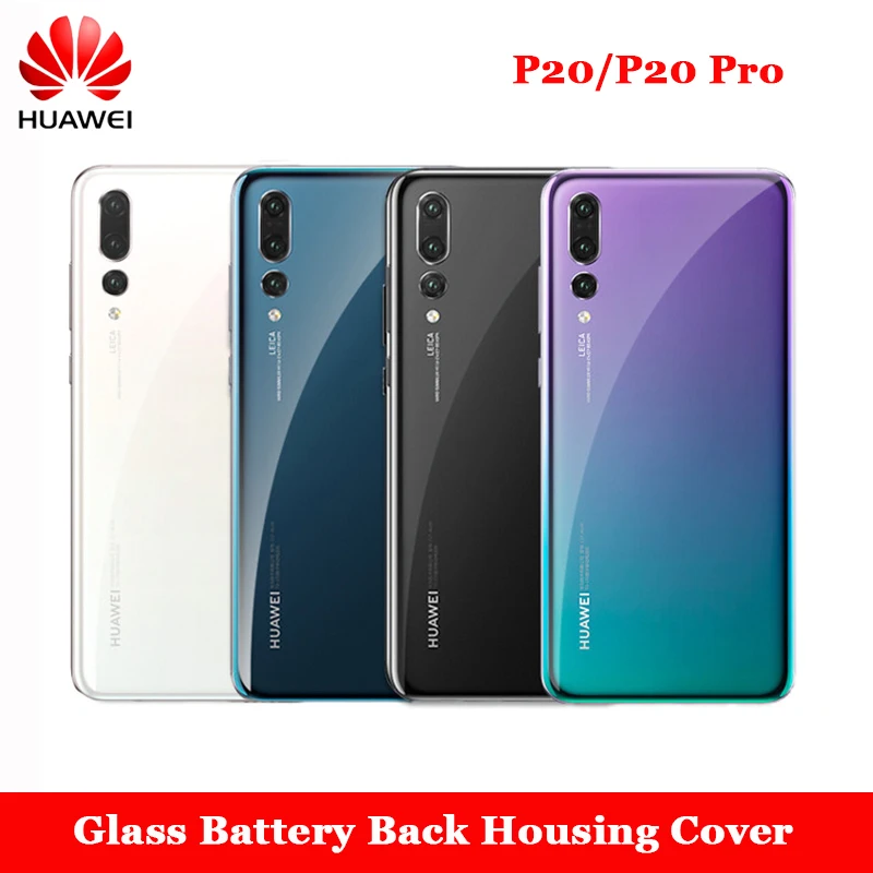 Задняя крышка для Huawei P20 Pro P 20 задняя аккумулятора стеклянная панель чехол