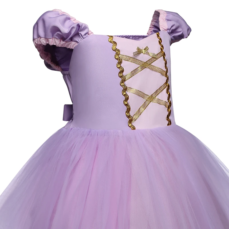 Милое рождественское платье для девочек на Хэллоуин Одежда для косплея, костюм принцессы Рапунцель, Софии вечерние Костюмы для ролевых игр детская Фантазийная одежда, Vestido