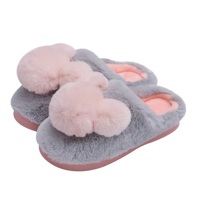 

Baby cool soft bottom indoor plush fuzzy slippers child winter home shoes girl biy mom casual slippers